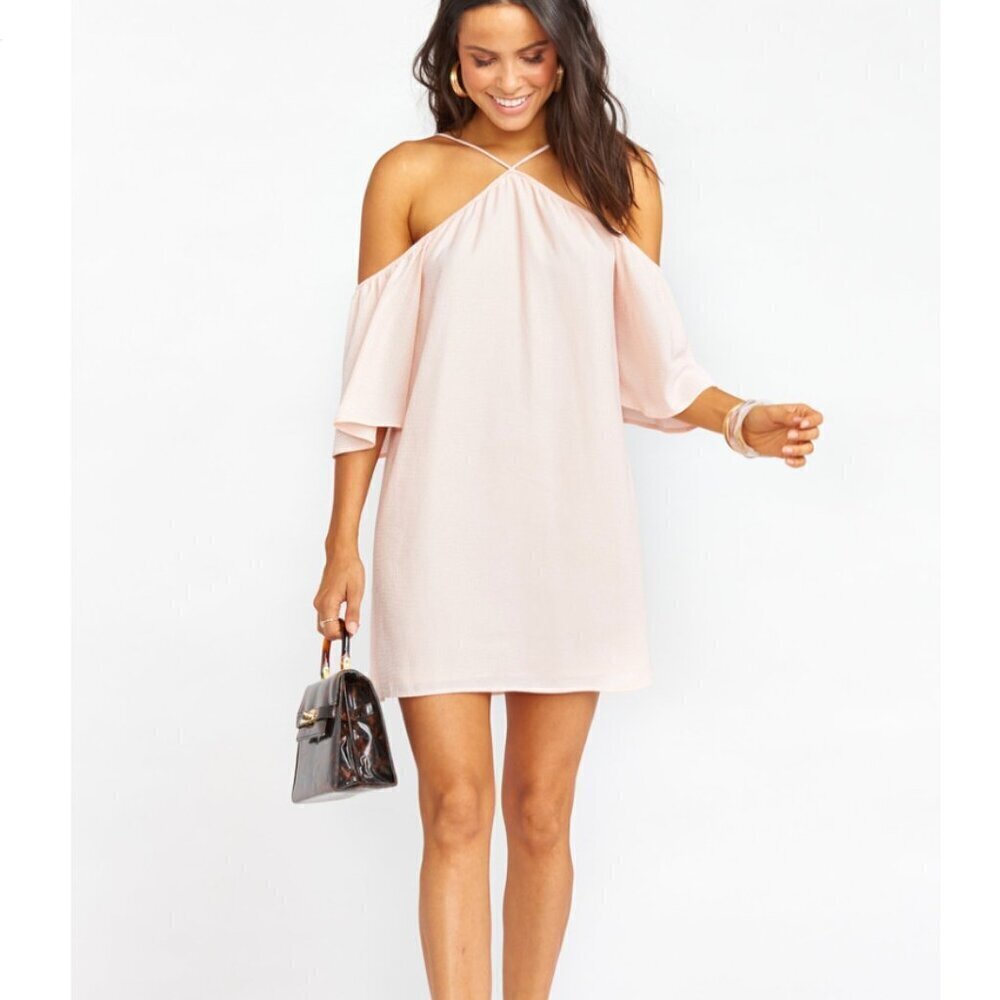 Show Me Your Mumu Women's Size XS Pink Speckle Dots Lindsay Halter Dress